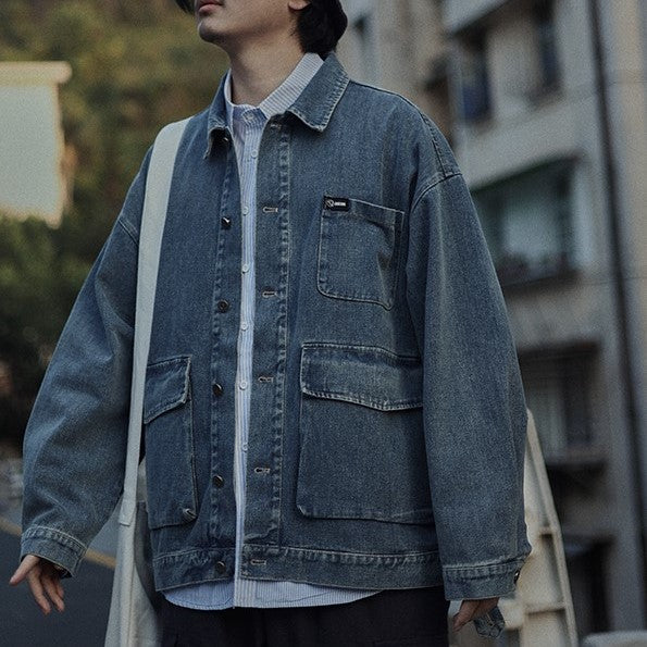 Washed pocket denim jacket [IR425]