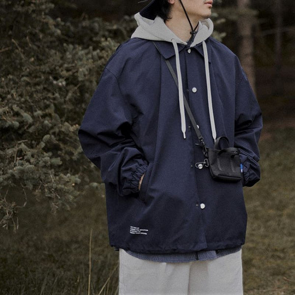 Casual button windbreaker jacket [IR573]