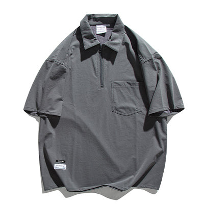 Half zip pocket polo shirt [IR551]