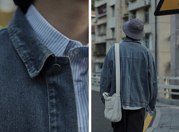 Washed pocket denim jacket [IR425]