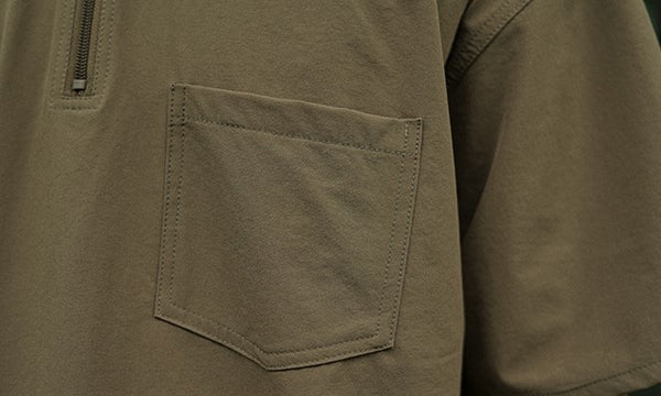 Half zip pocket polo shirt [IR551]