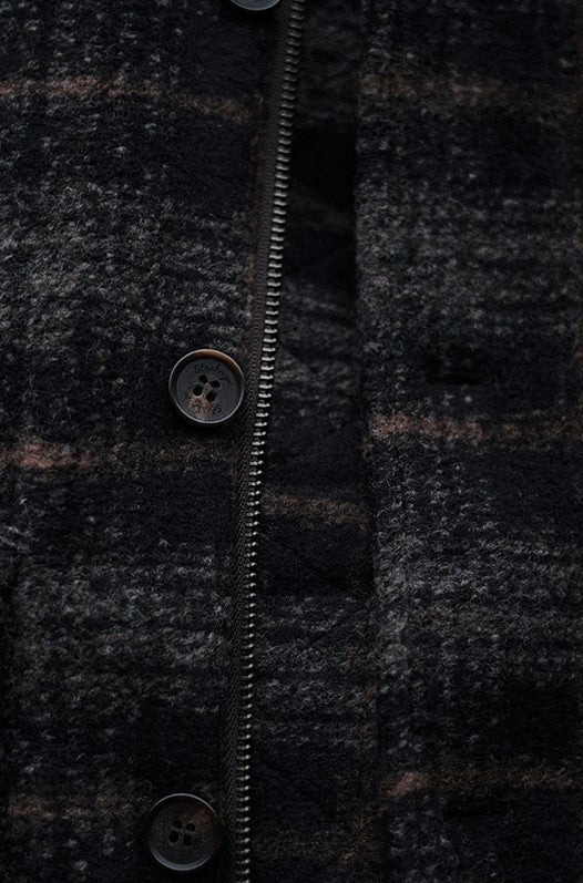 Wool check outerwear [IR666]