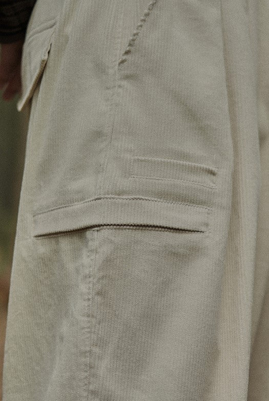 Corduroy wide pants [IR605]