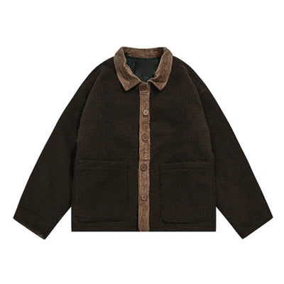 Front button boa jacket [IR382]