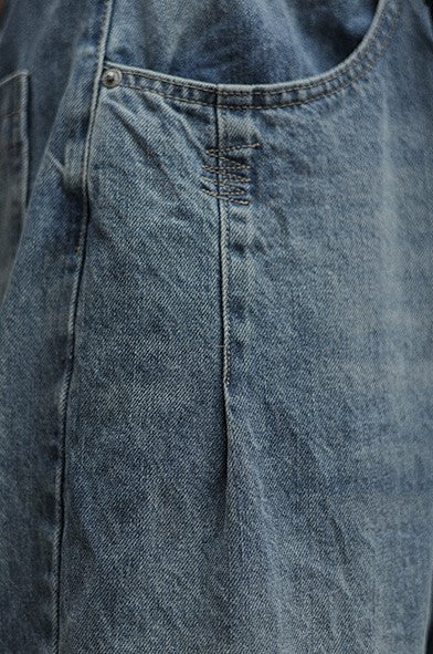 Wide straight denim pants [IR460]