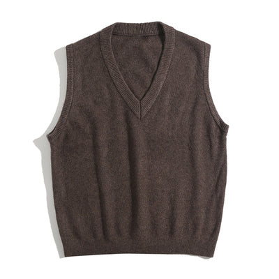 V-neck knit vest [IR350]