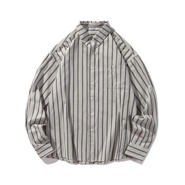 Striped loose shirt [IR020]