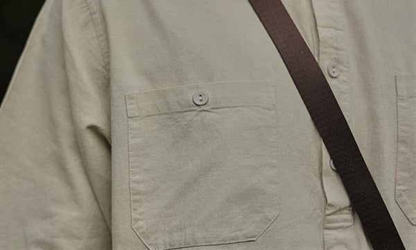 Double pocket short sleeve shirt [IR737]