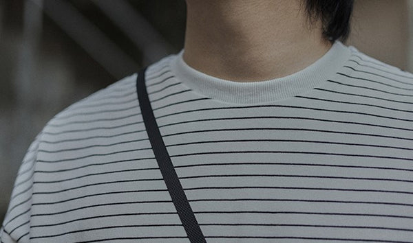 Pencil border loose T-shirt [IR506]