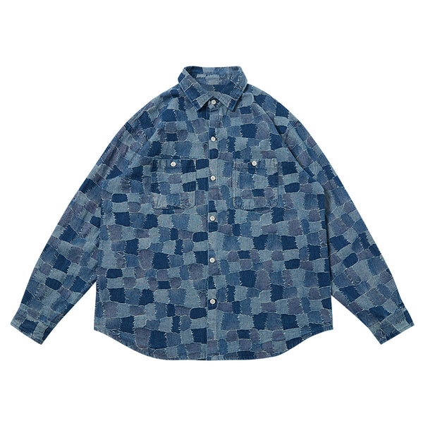 Patchwork denim shirt [IR286]