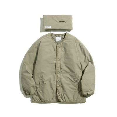 Cotton button jacket &amp; muffler [IR362]