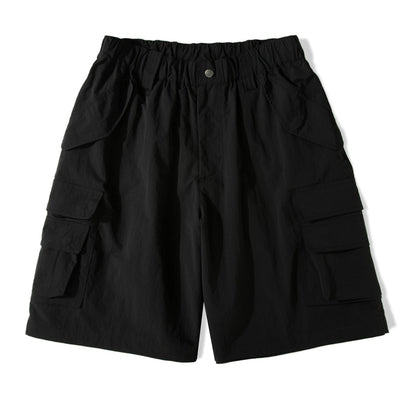 Multi-pocket straight shorts [IR563]