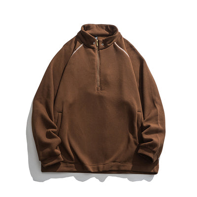 Half high neck zip pullover [IR354]