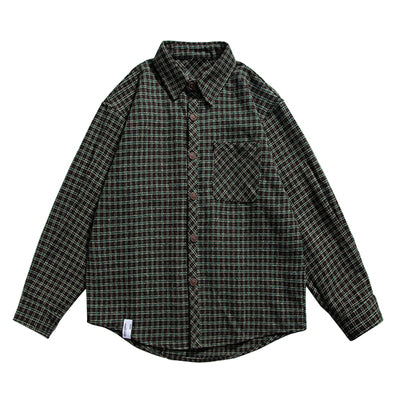 Retro check warm shirt [IR327]