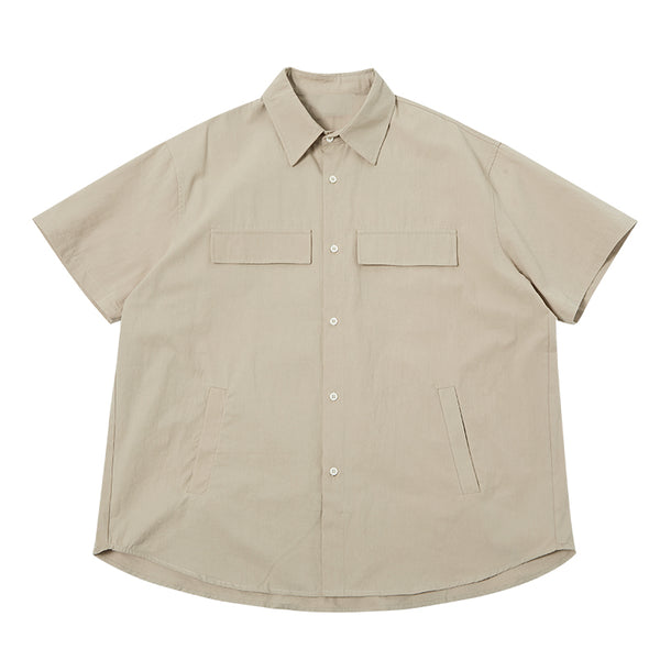 Multi-pocket loose shirt [IR281]