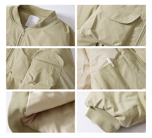 Multi-pocket zip blouson [IR383]