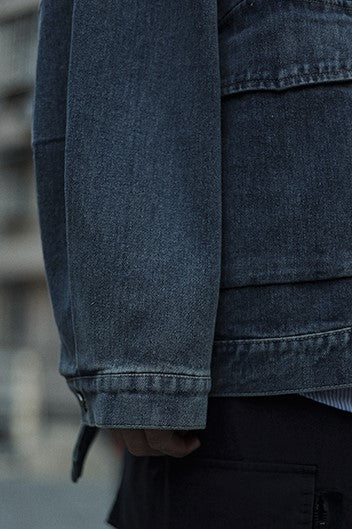 Washed pocket denim jacket [IR425]