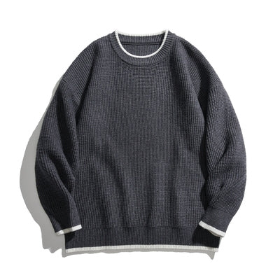 Round neck loose sweater [IR636]