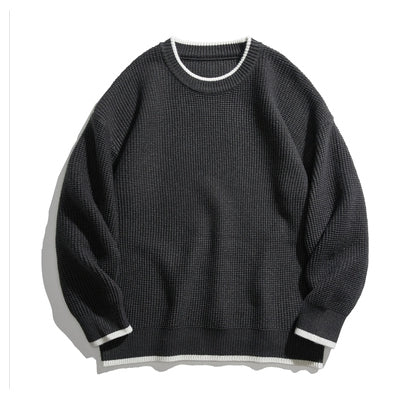 Round neck loose sweater [IR636]