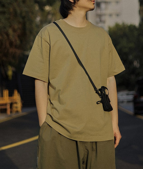 Round neck cotton T-shirt [IR461]