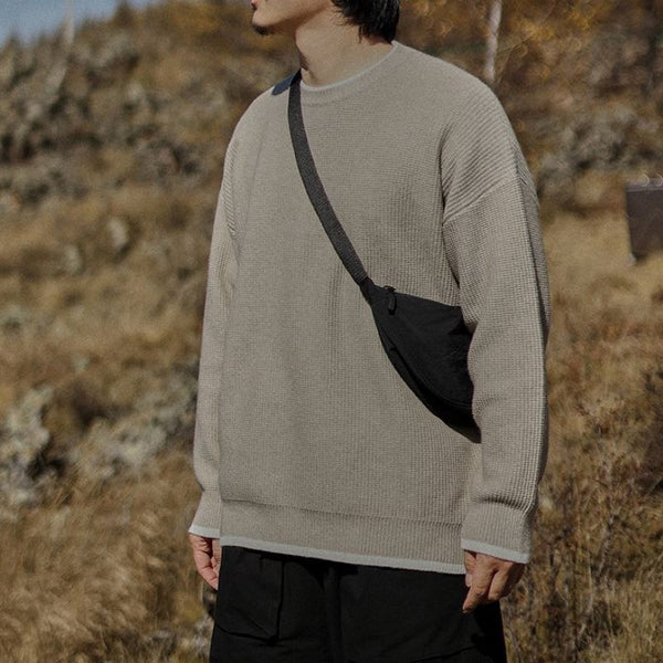 Round neck loose sweater [IR636]