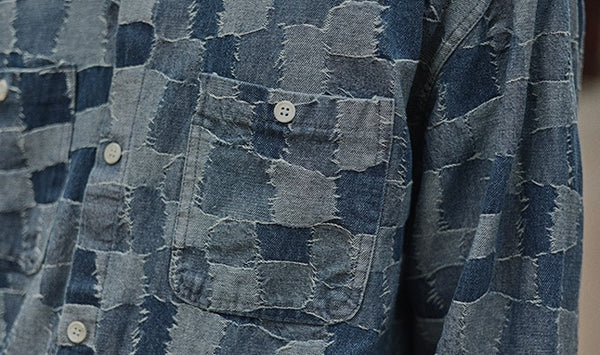 Patchwork denim shirt [IR286]