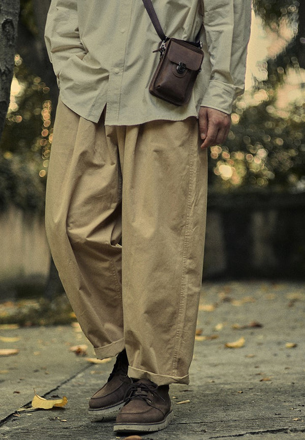 Wide tapered long pants [IR595]