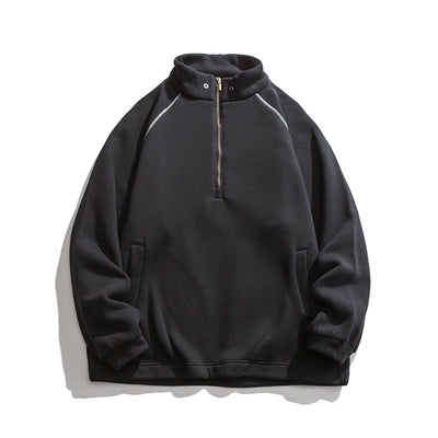 Half high neck zip pullover [IR354]