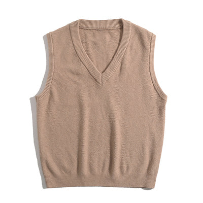 V-neck knit vest [IR350]