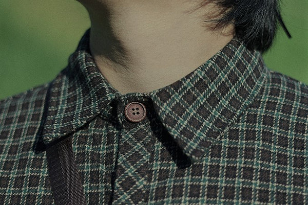 Retro check warm shirt [IR327]