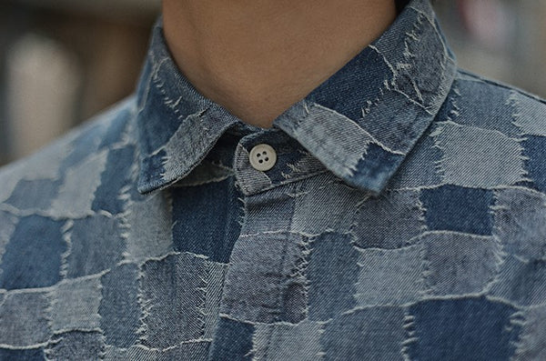 Patchwork denim shirt [IR286]