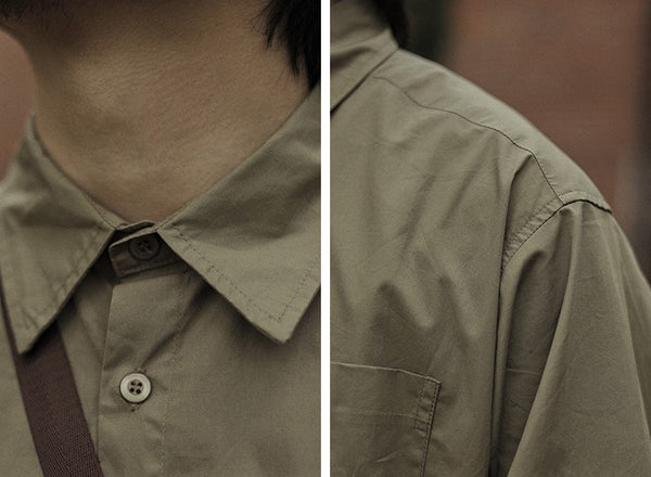 One pocket long sleeve shirt [IR463]