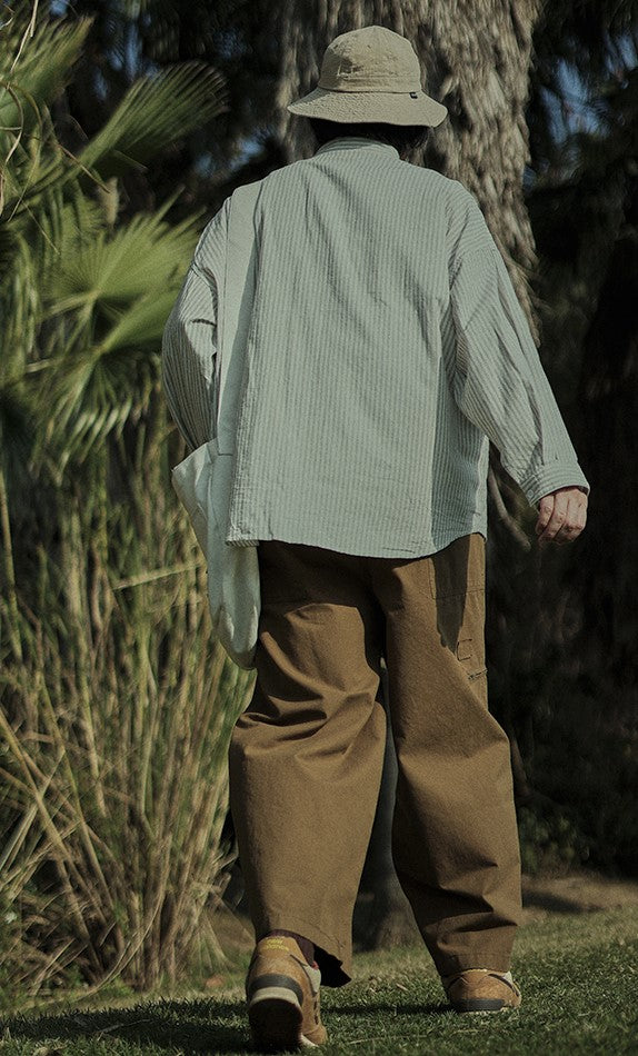 Double pocket striped shirt [IR430]