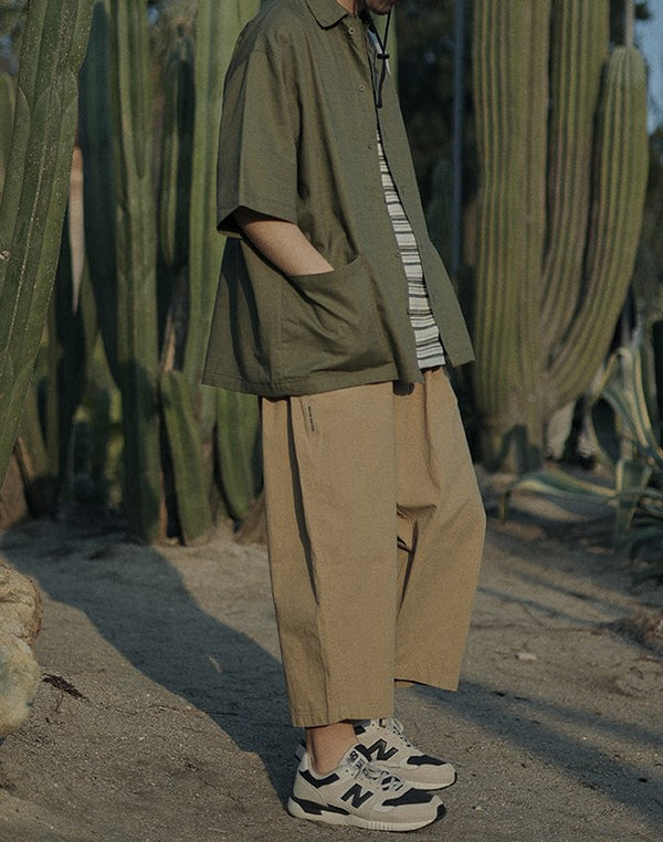 Wide tapered nine pants [IR495]