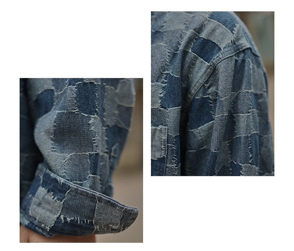 Patchwork denim shirt [IR286]