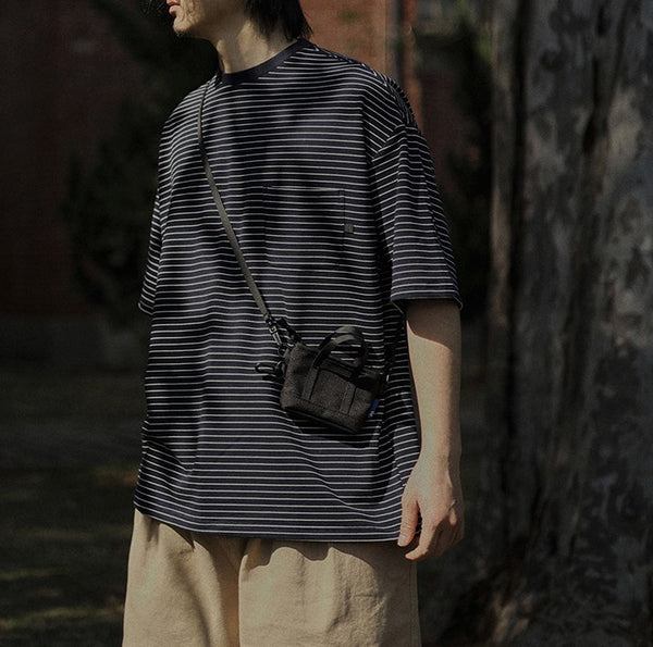 Border pocket T-shirt [IR490]