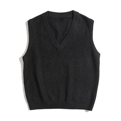 V-neck knit vest [IR350]