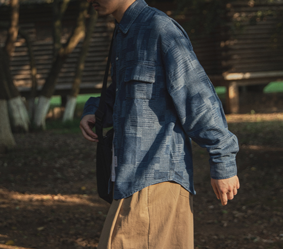 Denim loose shirt [IR005]