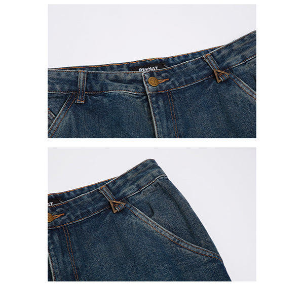 IRUMDROOM／Wide Leg Jeans／blue