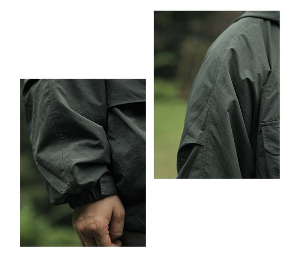 Multi-pocket hooded jacket [IR328]