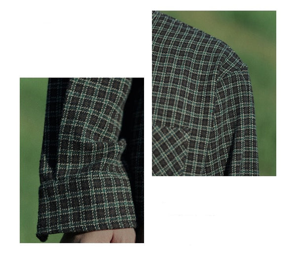 Retro check warm shirt [IR327]