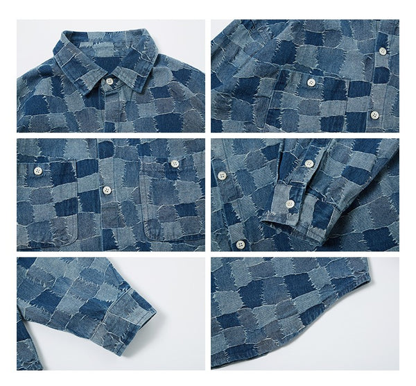 Patchwork denim shirt [IR286]