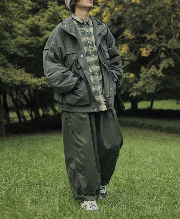 Multi-pocket hooded jacket [IR328]