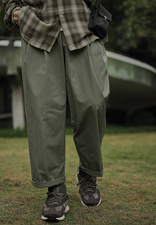 Wide leg straight pants [IR688]