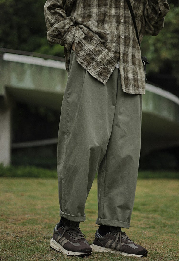 Wide leg straight pants [IR688]