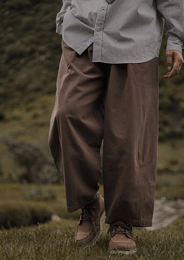 Washed wide leg casual pants [IR581]