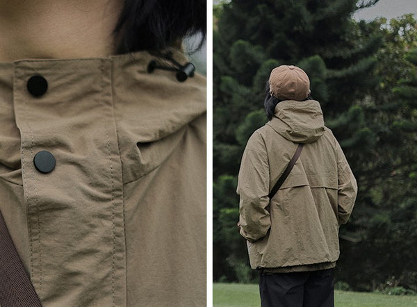 Casual hood mesh outerwear [IR691]