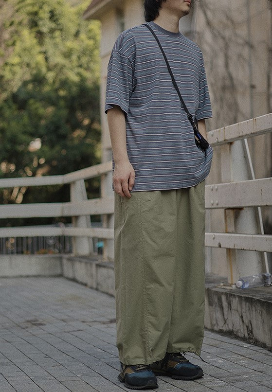 Casual loose border T-shirt [IR483]