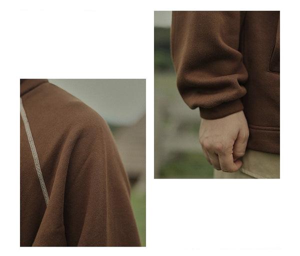 Half high neck zip pullover [IR354]