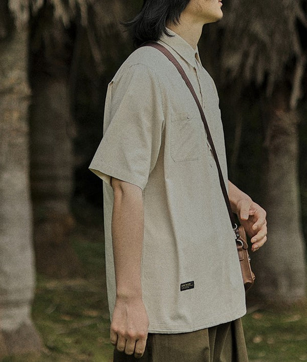 Double pocket short sleeve shirt [IR737]